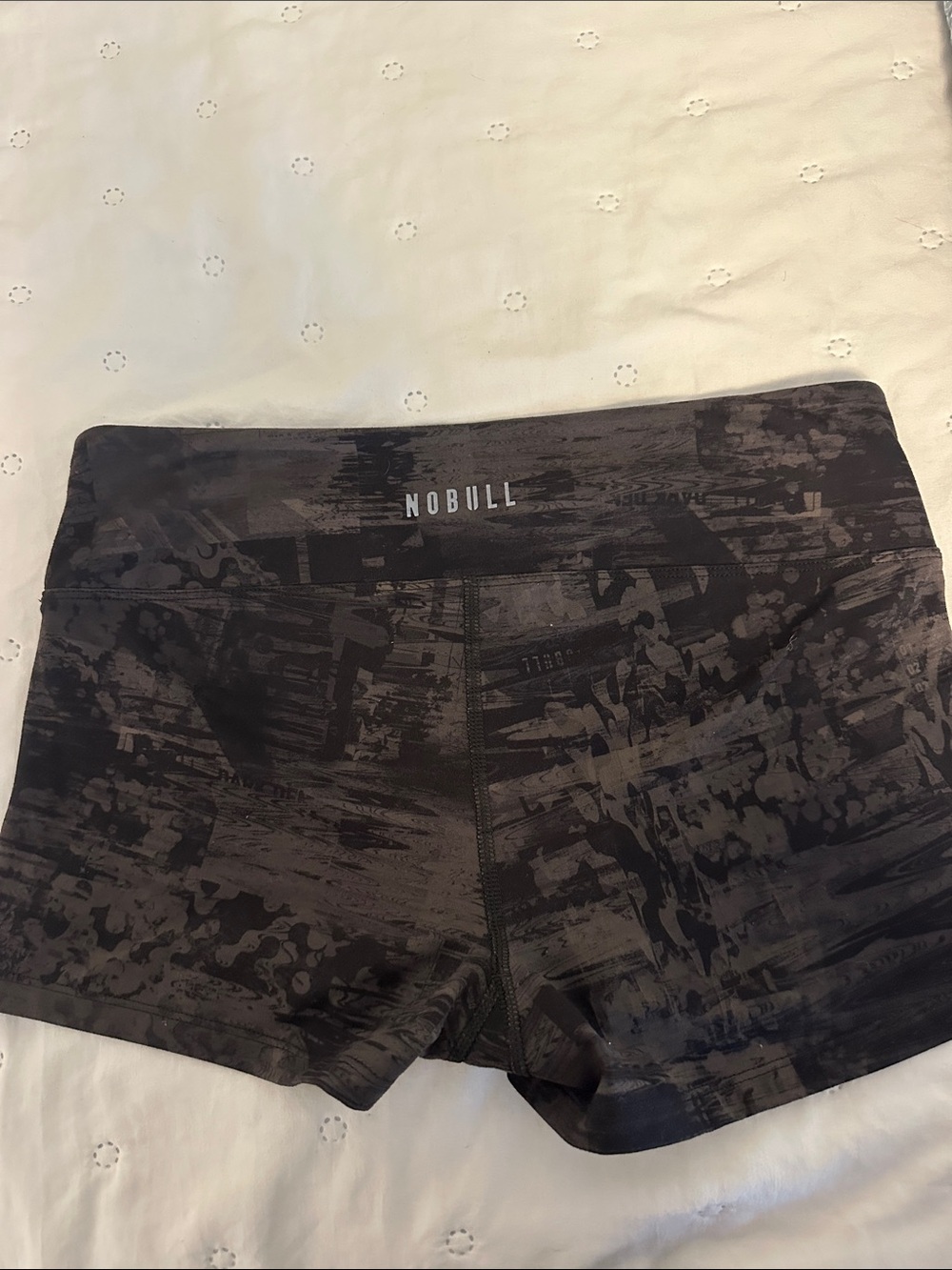 NOBULL Women's Black Grey Patterned Bike Shorts